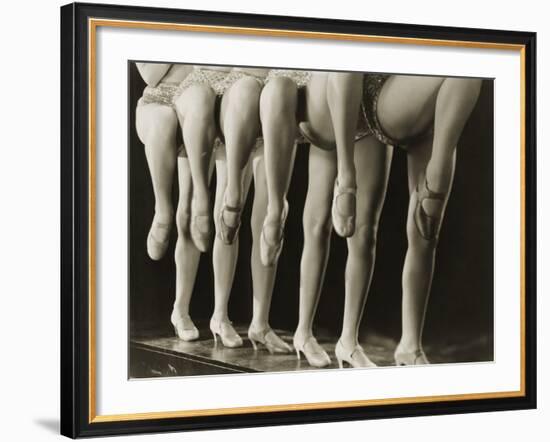 Chorus Girls Lining Up Showing Legs-Bettmann-Framed Photographic Print