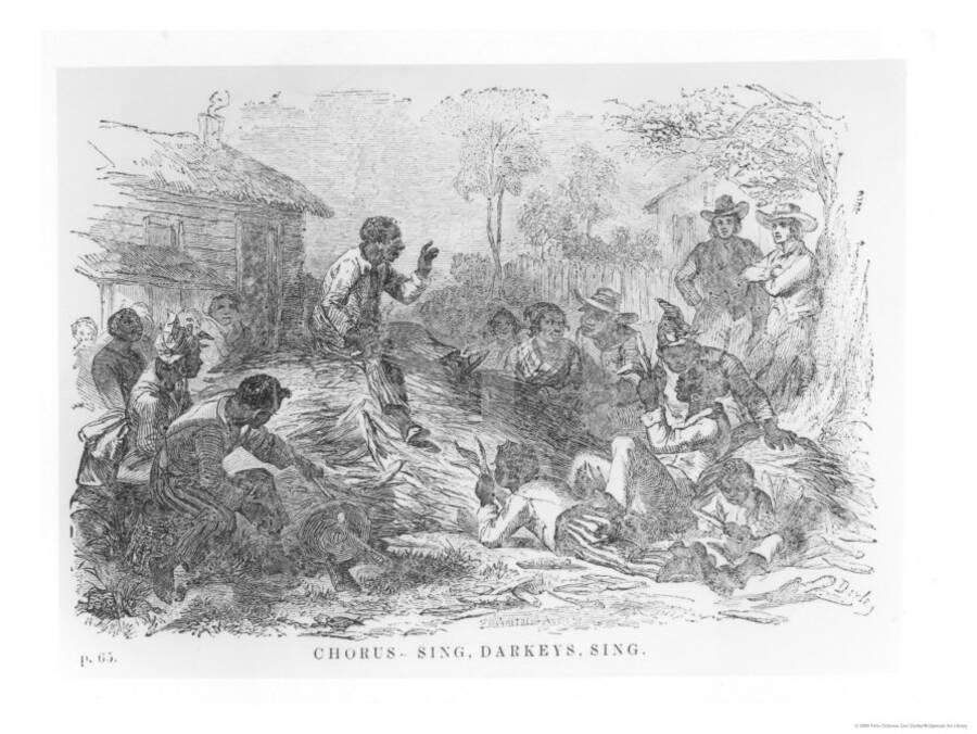 Chorus Sing Darkeys Sing Illustration For Uncle Tom S Cabin