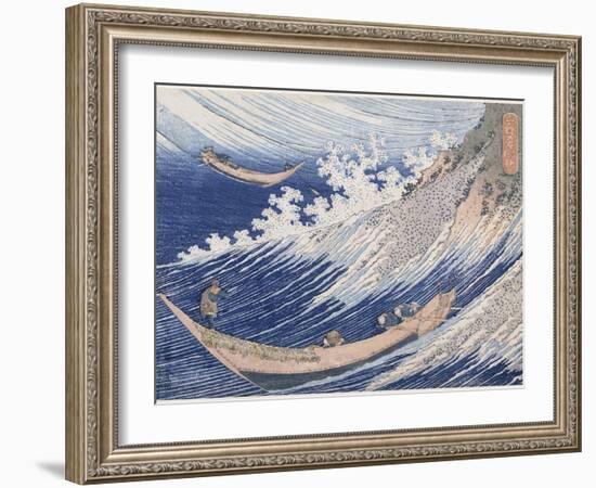 Chôshi dans la province de Chiba-Katsushika Hokusai-Framed Giclee Print