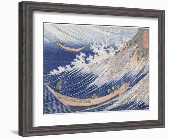 Chôshi dans la province de Chiba-Katsushika Hokusai-Framed Giclee Print