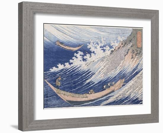 Chôshi dans la province de Chiba-Katsushika Hokusai-Framed Giclee Print