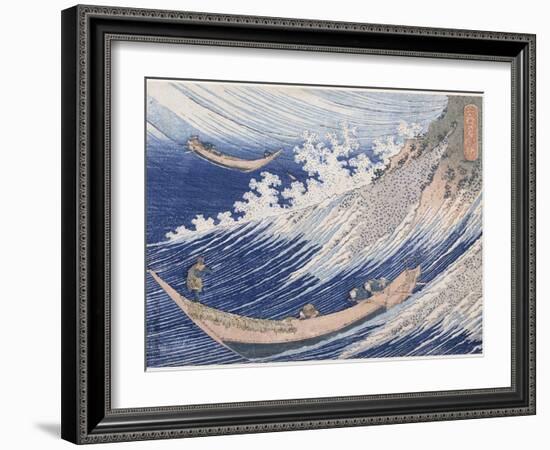 Chôshi dans la province de Chiba-Katsushika Hokusai-Framed Giclee Print