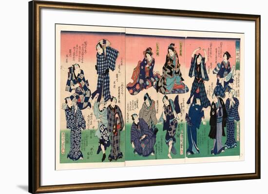 Chotto Hitokuchi Hauta No Ateburi-Toyohara Kunichika-Framed Giclee Print