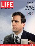 Comic Actor Steve Carell Drinking from a Cup, September 30, 2005-Chris Buck-Framed Premier Image Canvas