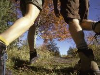 Detail of Feet of Couple Hiking, Woodstock, New York, USA-Chris Cole-Photographic Print
