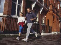 Mature Couple Out on a Fitness Run-Chris Cole-Photographic Print