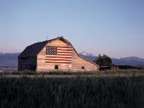 Barn with US Flag, CO-Chris Rogers-Photographic Print
