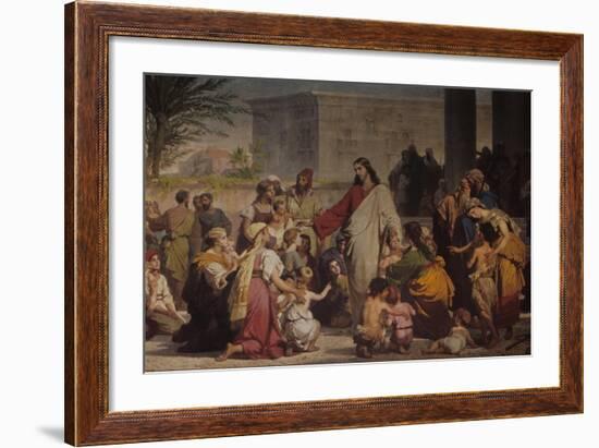 Christ Among the Children-Tommaso da Rin-Framed Art Print