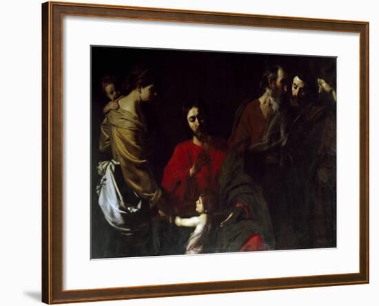 Christ Among the Children-Nicolas Tournier-Framed Giclee Print