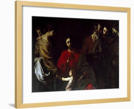 Christ Among the Children-Nicolas Tournier-Framed Giclee Print