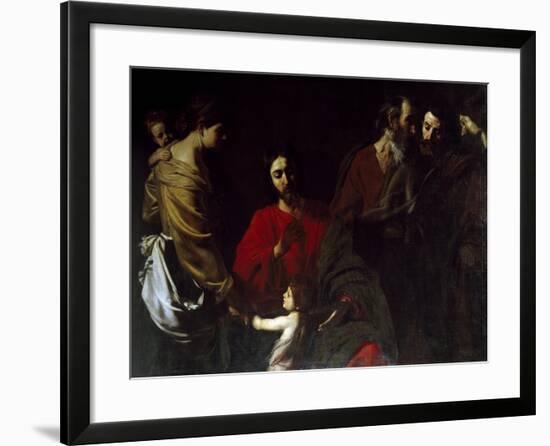 Christ Among the Children-Nicolas Tournier-Framed Giclee Print