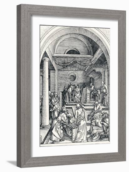 Christ Among the Doctors, 1506-Albrecht Dürer-Framed Giclee Print