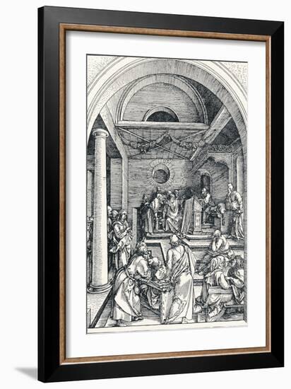 Christ Among the Doctors, 1506-Albrecht Dürer-Framed Giclee Print