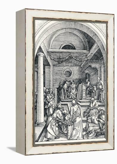 Christ Among the Doctors, 1506-Albrecht Dürer-Framed Premier Image Canvas