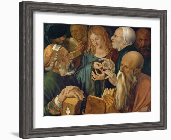 Christ Among the Doctors, 1506-Albrecht Dürer-Framed Giclee Print