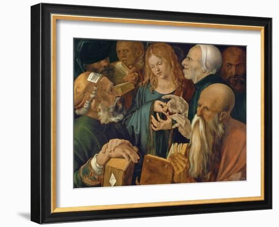 Christ Among the Doctors, 1506-Albrecht Dürer-Framed Giclee Print