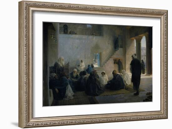 Christ Among the Doctors, 1896-Vasili Dmitrievich Polenov-Framed Giclee Print