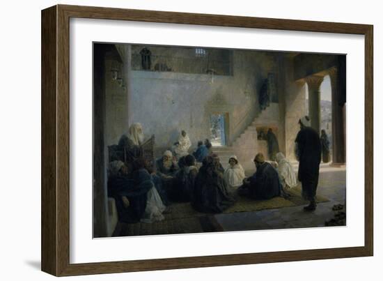 Christ Among the Doctors, 1896-Vasili Dmitrievich Polenov-Framed Giclee Print