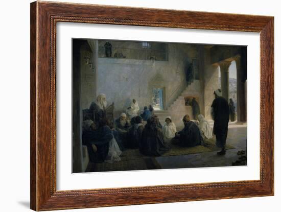 Christ Among the Doctors, 1896-Vasili Dmitrievich Polenov-Framed Giclee Print