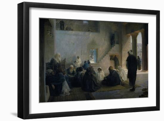 Christ Among the Doctors, 1896-Vasili Dmitrievich Polenov-Framed Giclee Print