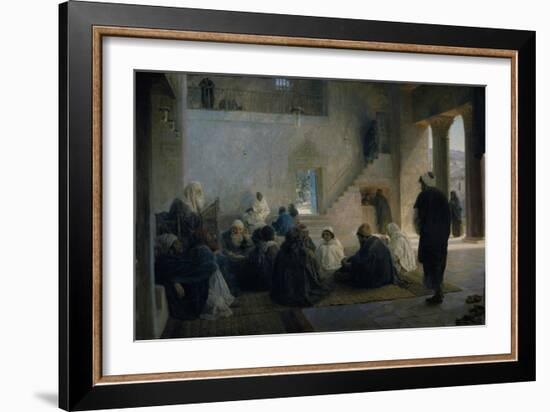 Christ Among the Doctors, 1896-Vasili Dmitrievich Polenov-Framed Giclee Print
