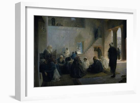 Christ Among the Doctors, 1896-Vasili Dmitrievich Polenov-Framed Giclee Print