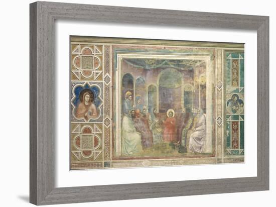 Christ among the Doctors in the Temple-Giotto di Bondone-Framed Art Print