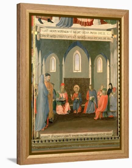 Christ Among the Doctors, Panel One of the Silver Treasury of Santissima Annunziata, c.1450-53-Fra Angelico-Framed Premier Image Canvas