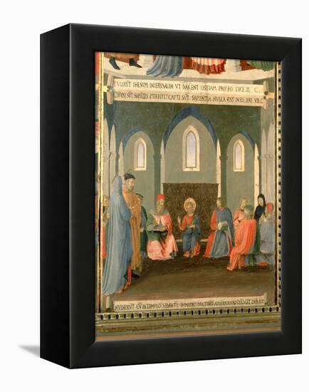 Christ Among the Doctors, Panel One of the Silver Treasury of Santissima Annunziata, c.1450-53-Fra Angelico-Framed Premier Image Canvas