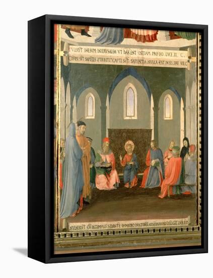 Christ Among the Doctors, Panel One of the Silver Treasury of Santissima Annunziata, c.1450-53-Fra Angelico-Framed Premier Image Canvas