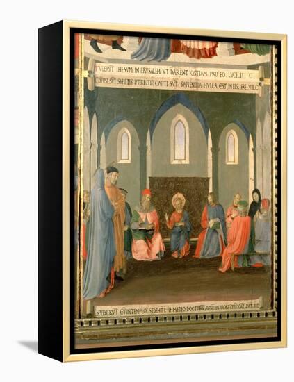 Christ Among the Doctors, Panel One of the Silver Treasury of Santissima Annunziata, c.1450-53-Fra Angelico-Framed Premier Image Canvas