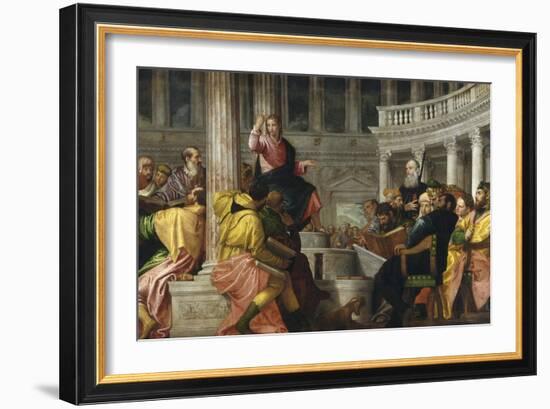 Christ Among the Doctors-Paolo Veronese-Framed Giclee Print