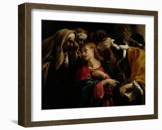 Christ Among the Doctors-Orazio Borgianni-Framed Art Print