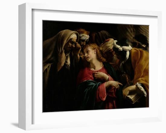 Christ Among the Doctors-Orazio Borgianni-Framed Art Print