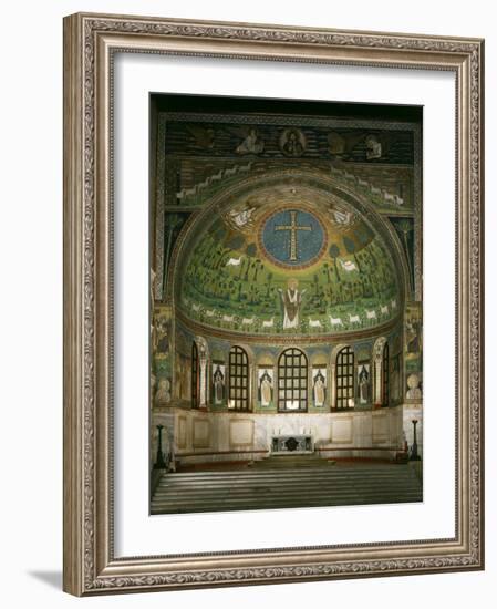 Christ and Cross with Prophets Moses, Elias and Saint Apollinare, Sant Apollinare Basilica, Italy-null-Framed Photographic Print