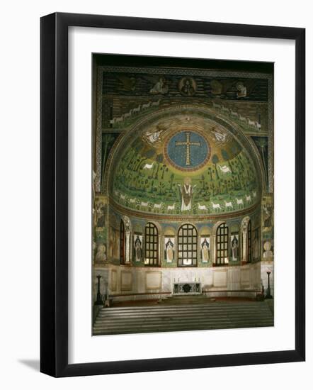 Christ and Cross with Prophets Moses, Elias and Saint Apollinare, Sant Apollinare Basilica, Italy-null-Framed Photographic Print