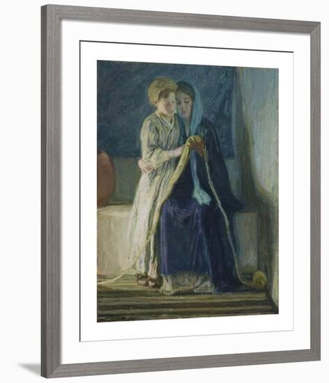 Christ and His Mother Studying the Scriptures, c.1908-Henry Ossawa Tanner-Framed Premium Giclee Print