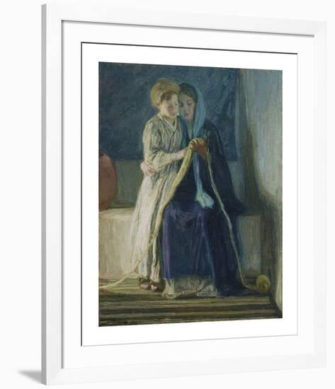 Christ and His Mother Studying the Scriptures, c.1908-Henry Ossawa Tanner-Framed Premium Giclee Print