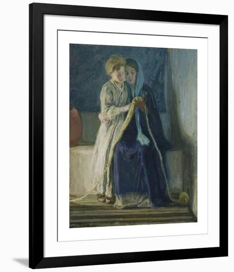 Christ and His Mother Studying the Scriptures, c.1908-Henry Ossawa Tanner-Framed Premium Giclee Print