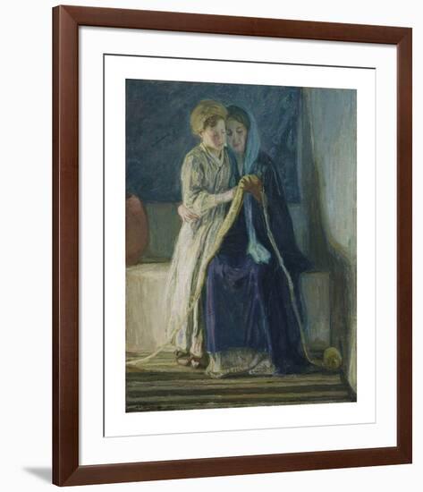 Christ and His Mother Studying the Scriptures, c.1908-Henry Ossawa Tanner-Framed Premium Giclee Print