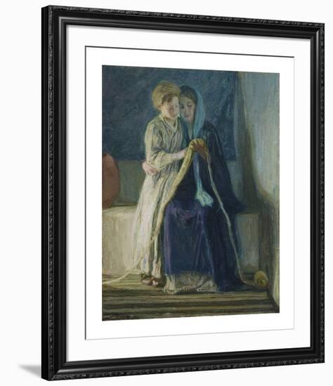 Christ and His Mother Studying the Scriptures, c.1908-Henry Ossawa Tanner-Framed Premium Giclee Print