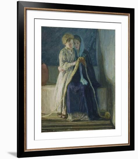 Christ and His Mother Studying the Scriptures, c.1908-Henry Ossawa Tanner-Framed Premium Giclee Print
