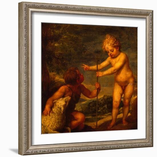 Christ and John the Baptist as Children, Ca 1665-Alonso Cano-Framed Giclee Print