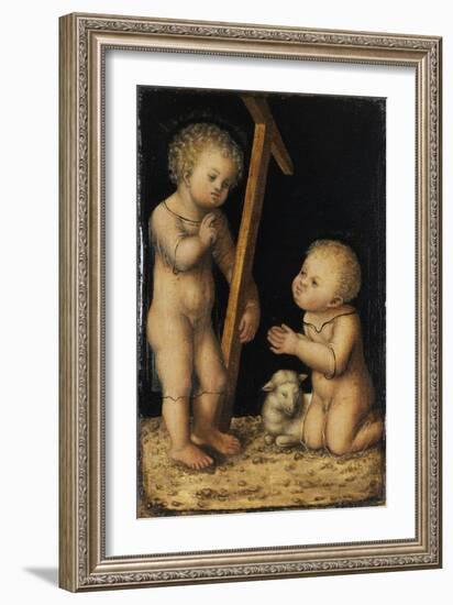 Christ and John the Baptist as Children-Lucas Cranach the Elder-Framed Giclee Print