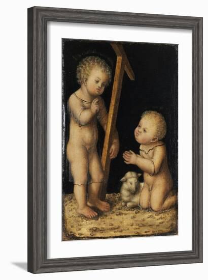 Christ and John the Baptist as Children-Lucas Cranach the Elder-Framed Giclee Print