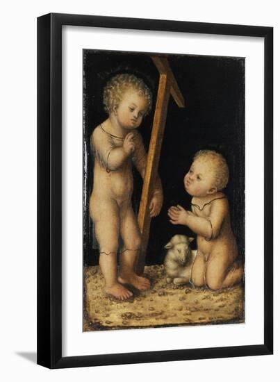 Christ and John the Baptist as Children-Lucas Cranach the Elder-Framed Giclee Print
