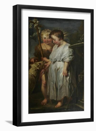 Christ and John the Baptist as Children-Peter Paul Rubens-Framed Giclee Print