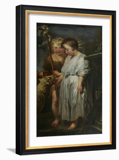 Christ and John the Baptist as Children-Peter Paul Rubens-Framed Giclee Print