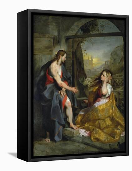 Christ and Magdalen-Federigo Barocci-Framed Premier Image Canvas