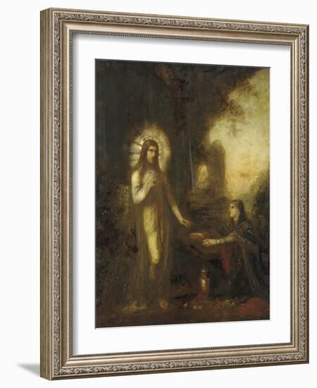 Christ and Mary Magdalene (Noli Me Tangere), C.1889-Gustave Moreau-Framed Giclee Print